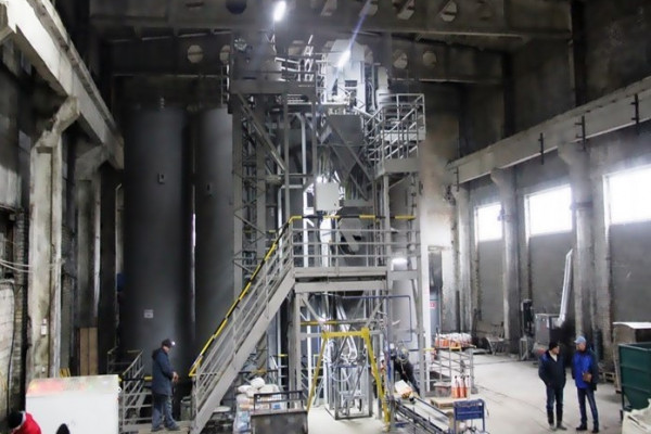 Production of dry mix mortar